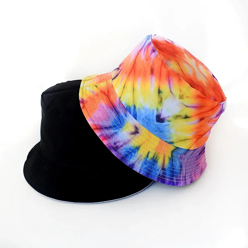New Street Graffiti  Men's Bucket Hat Double-Sided Hip Hop   Outdoor Women Caps Beach Sun Protect Fishing Unisex Bonnet