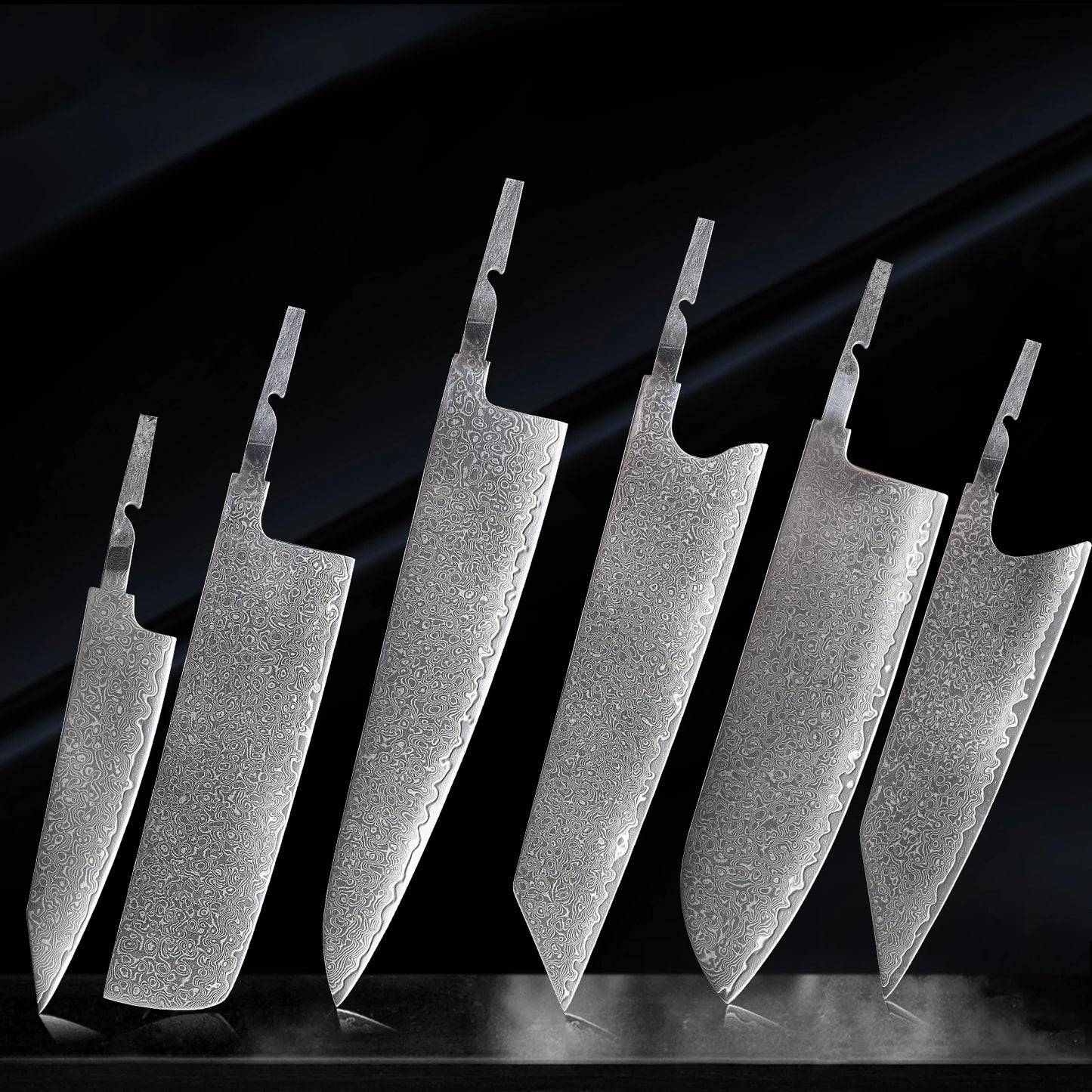 Damascus Steel Full Tang Knife Blade Kitchen Chef Knife Blades Blank DIY Handmade