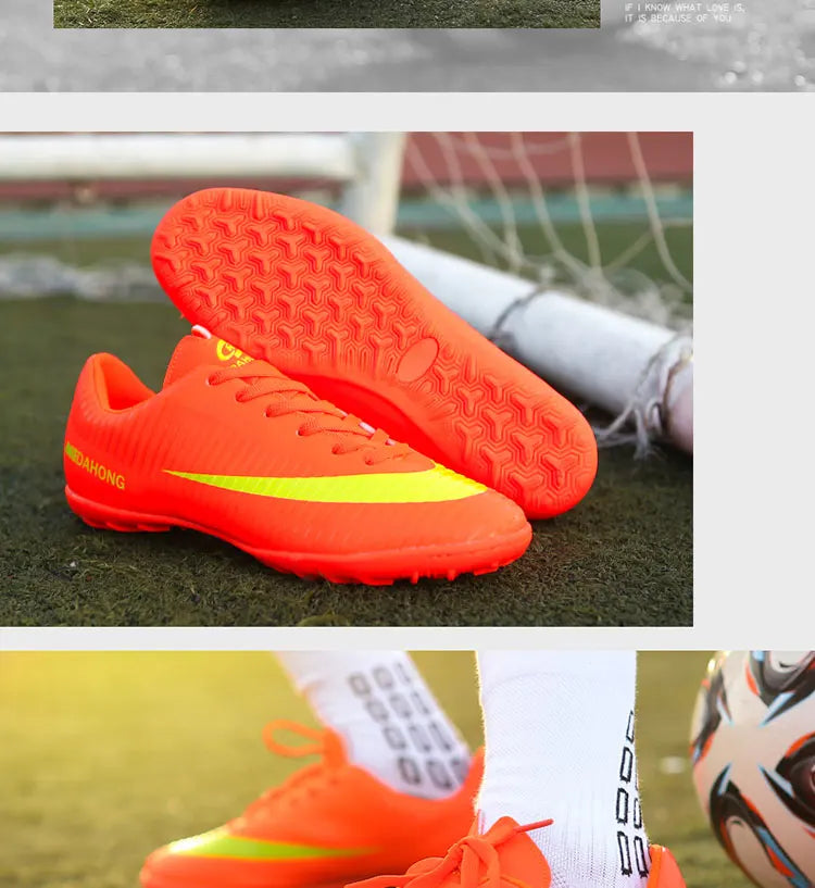 Men Soccer Shoes Cleats Society Children Boys Kids Autumn Casual Studded Boots