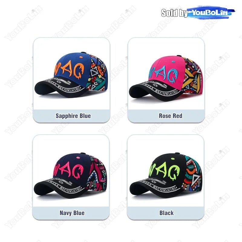 Letter Embroidery Cotton Adjustable Baseball Cap Sun Hat Trucker Caps Dad Hats