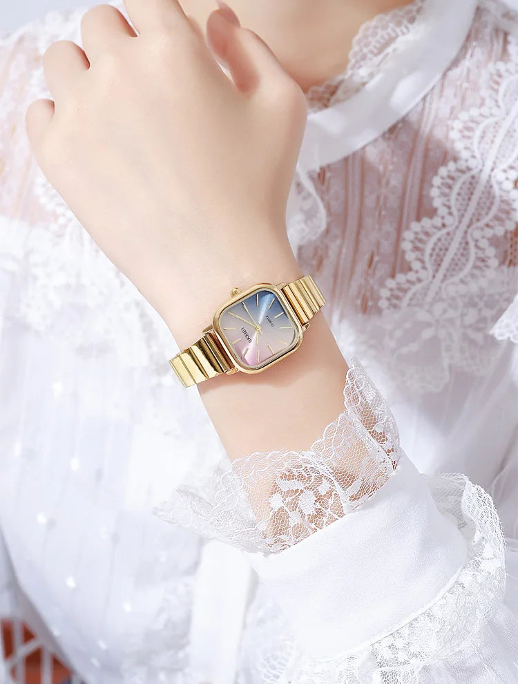 Skmei Women’s Bracelet Quartz Watches Luxury Stainless Steel Strap Waterproof Casual Analog Wristwatch Fashion Female Time