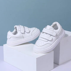 DIMI Spring/Autumn Children Shoes Boy Girl Microfiber Leather White School Shoes