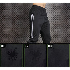 Mens Sports Soccer Football Training Pants With Zipper Pockets Running Jogging