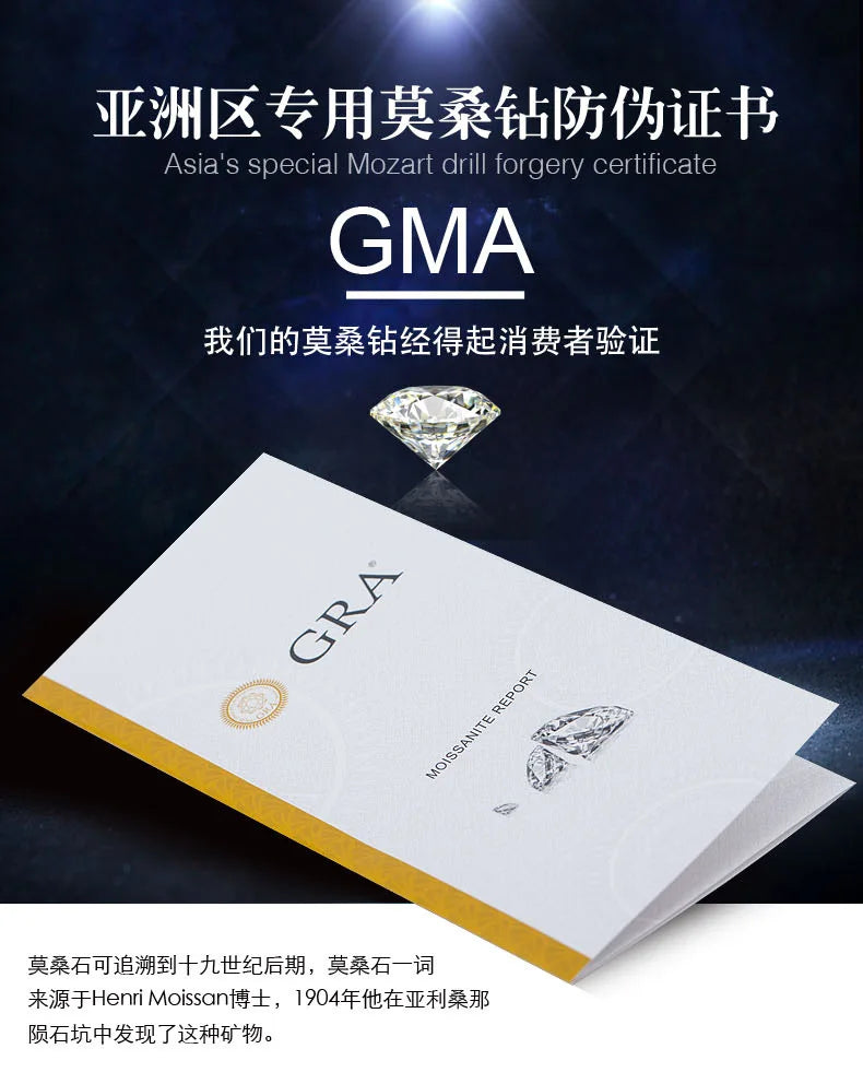 18K gold moissanite PT950 platinum ring single row women's ring group set crown single tail ring