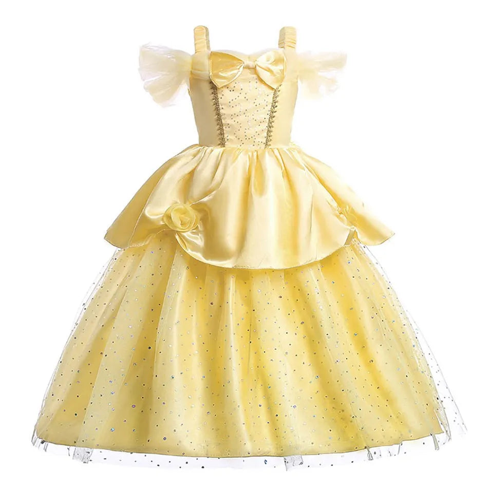 Girl Anna Elsa Dress Kids Halloween Cosplay Costume Children Princess Dresses