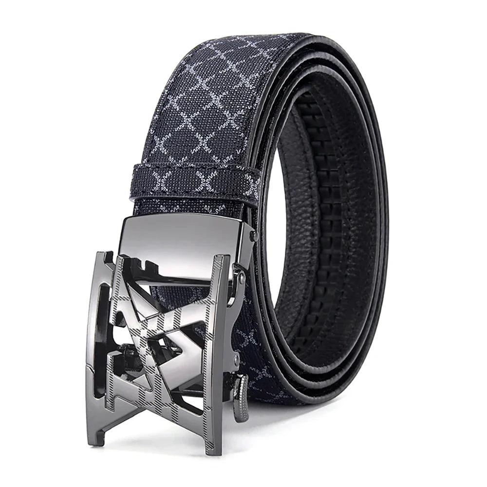 Fashionable Simple Men's Belt High Quality Men's Business Automatic Buckle Belt Retro Men's Casual Wear Belt