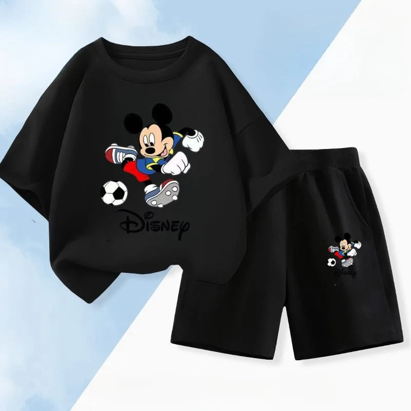 Summer Baby Girl Boy Clothes Set Children Daisy Cartoon Mickey Printing T-shirt and Short 2Pcs Suit Kid Shorts Sleeve Tracksuit
