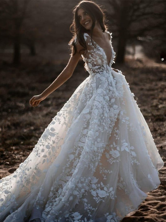 White Bridesmaid Dresses: Bohemian Wedding Dress Short Sleeve