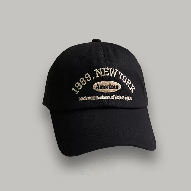 Embroidery 1989 New York Baseball Hats Washed Cotton Cap for Men Women Adjustable Snapback Caps Baseball Cap Letter Dad Hat Hot