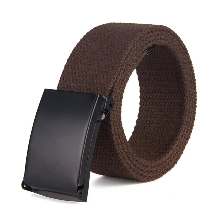 Fashion New Unisex Trousers Belts Canvas Belt metal buckle Men Women Boys Jeans belts Candy Colors Top quality120cm luxury belts