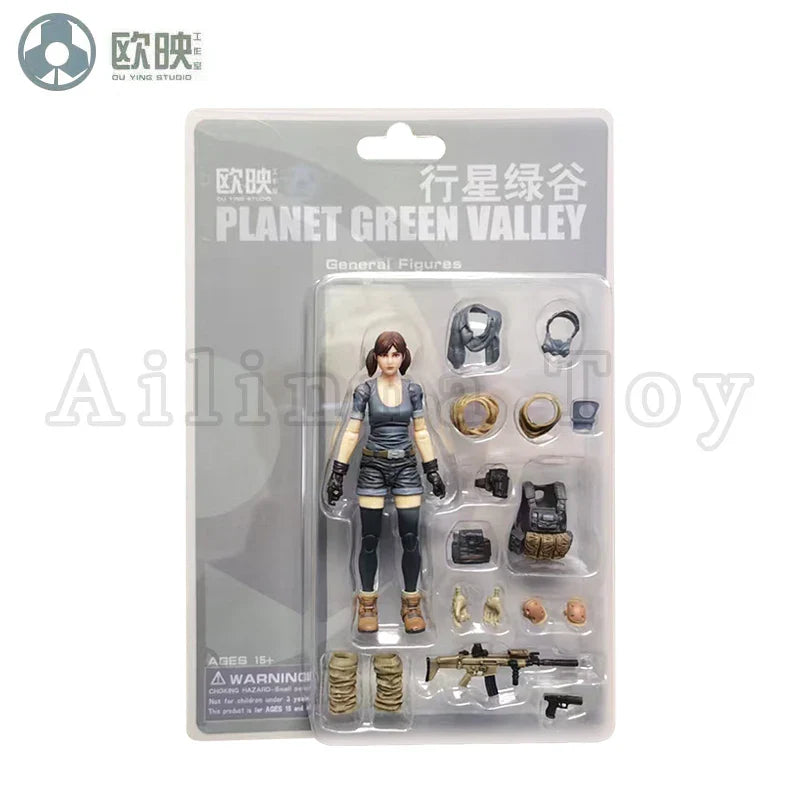 Ou Ying Studio 1/18 Planet Green Valley PGV 3.75inch Action Figure EFSA Male Female Robot Figures Anime Model