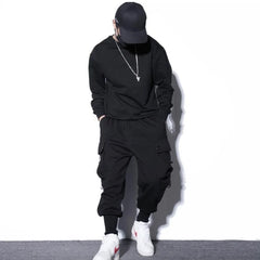 Loose Harem Pants Men Cargo Trousers Hip Hop Outdoor Casual Ankle Length Pant