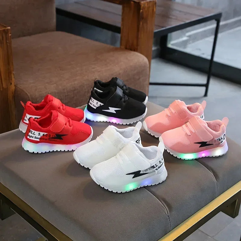 Spring And Autumn Children LED Sneakers Boys Glowing Shoes kids Baby Girls Toddler Shoes