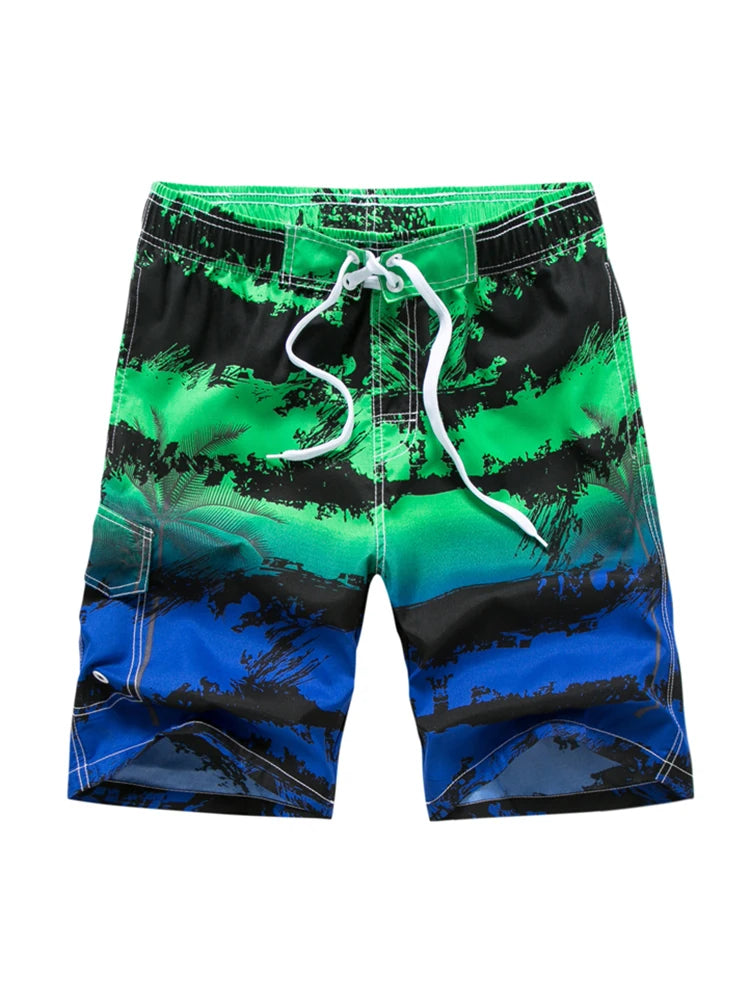 Summer Men's Beach Shorts Printing Casual Loose Hawaii Quick Dry Board Shorts Bermuda Surf Board Shorts Mens Short Pants