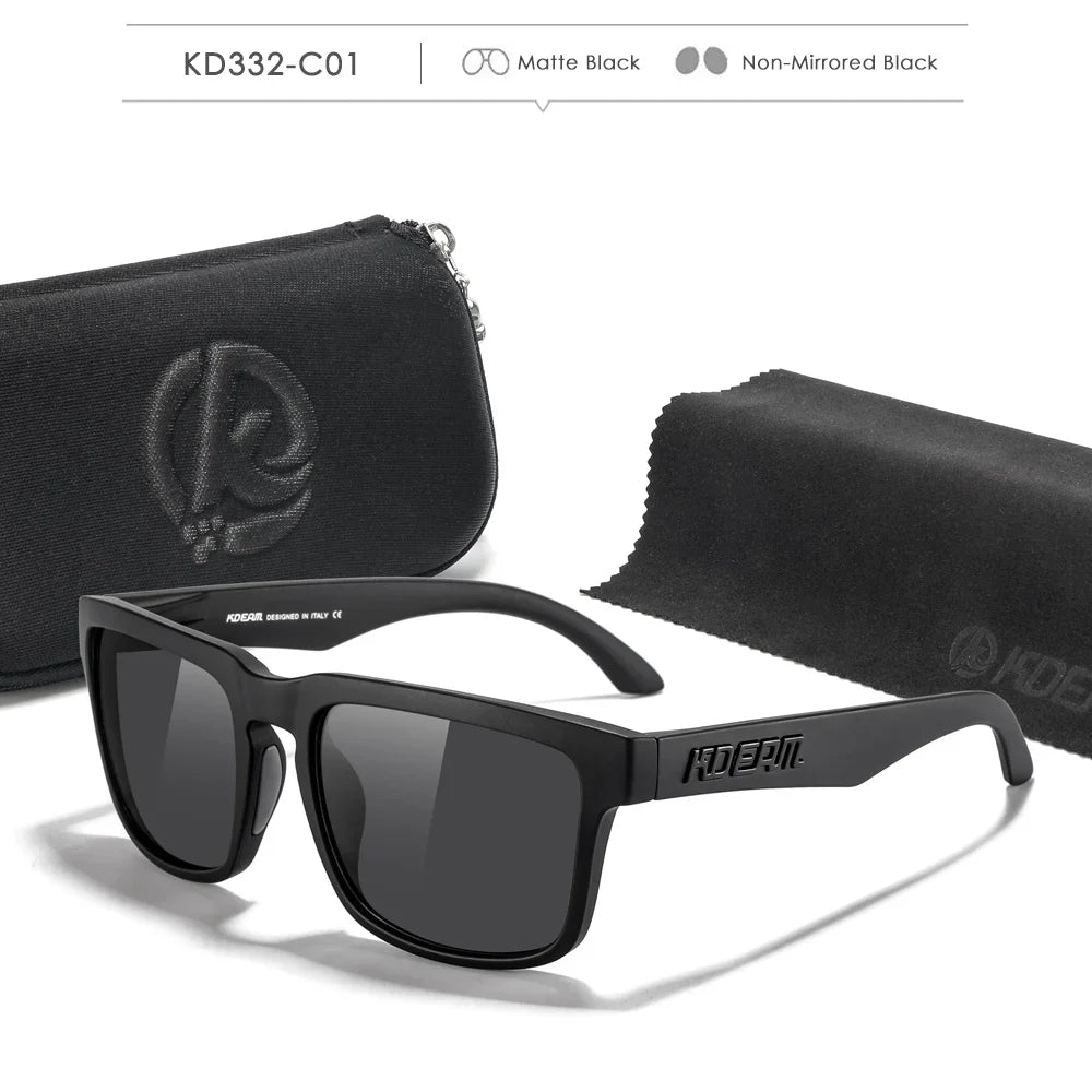 KDEAM Photochromic And Polarized Sunglasses Men Category 3 Polarized Sun Glasses Women Unique Frame Surface Eyewear With Case