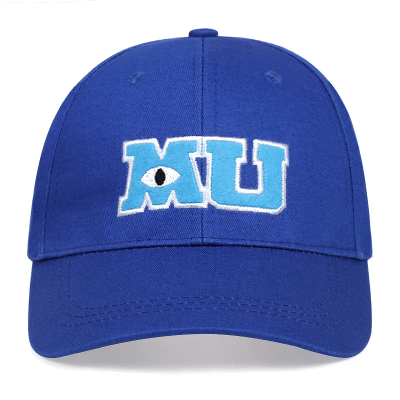 Comic Baseball Caps Men Women Cotton Monsters University MU Embroidery Big Eye Cap Unisex Sun Hats Snapback Trucker Hats Gorras