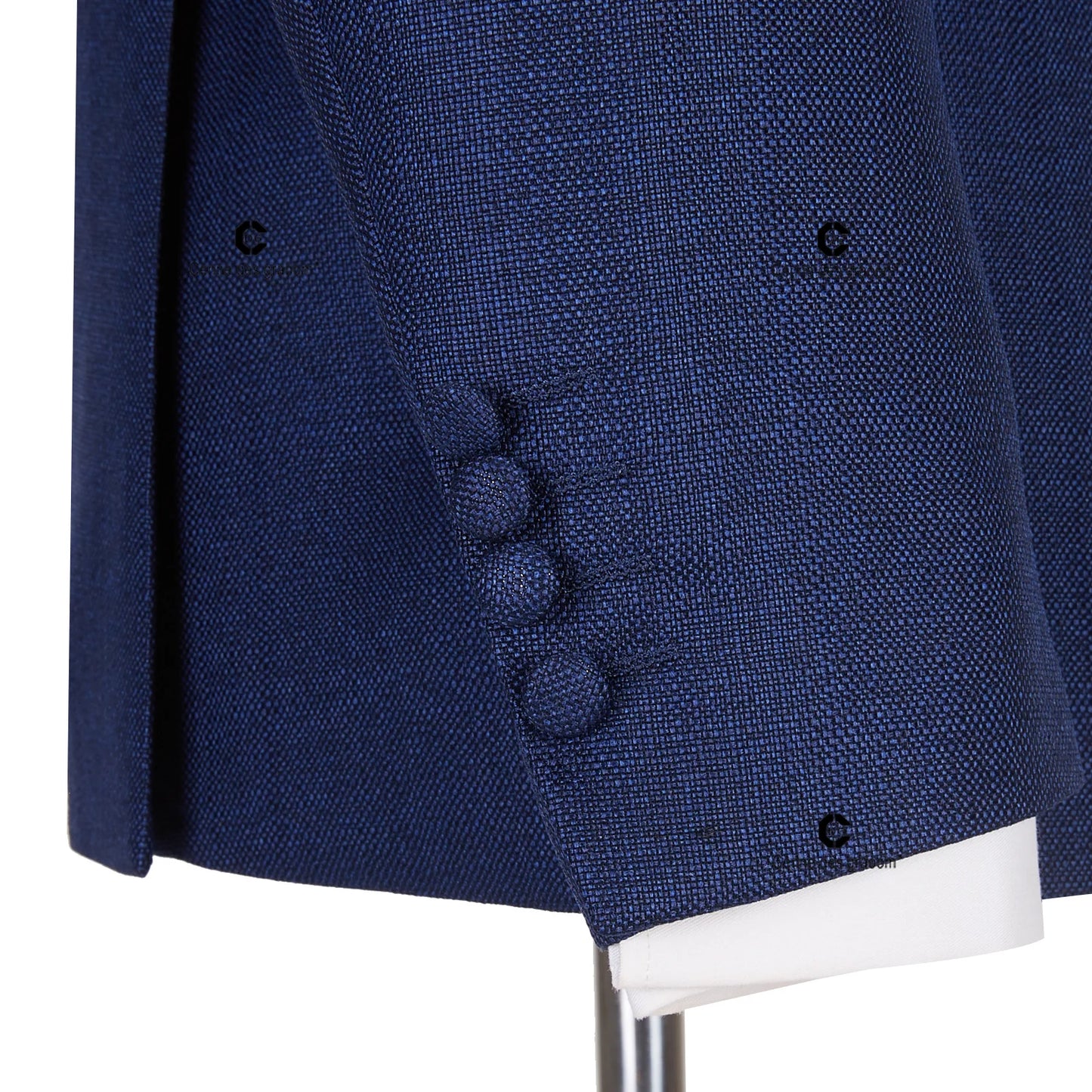 Tuxedo for Mens: Vintage Blue Suits for Men Chinese Knot Button Single Breasted Peak