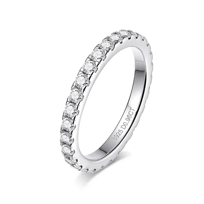 Ring for Women Men Full Eternity Match Wedding Diamond Band