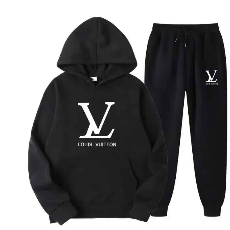 A new autumn and winter men's sportswear and long pants 2-piece set for outdoor fashionable jogging men's casual wear
