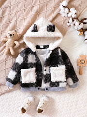 Boys And Girls  Long Sleeved  With Plaid Pockets In Autumn And Winter  Fashionable  Warm And Loose Fitting Outerwear Coats