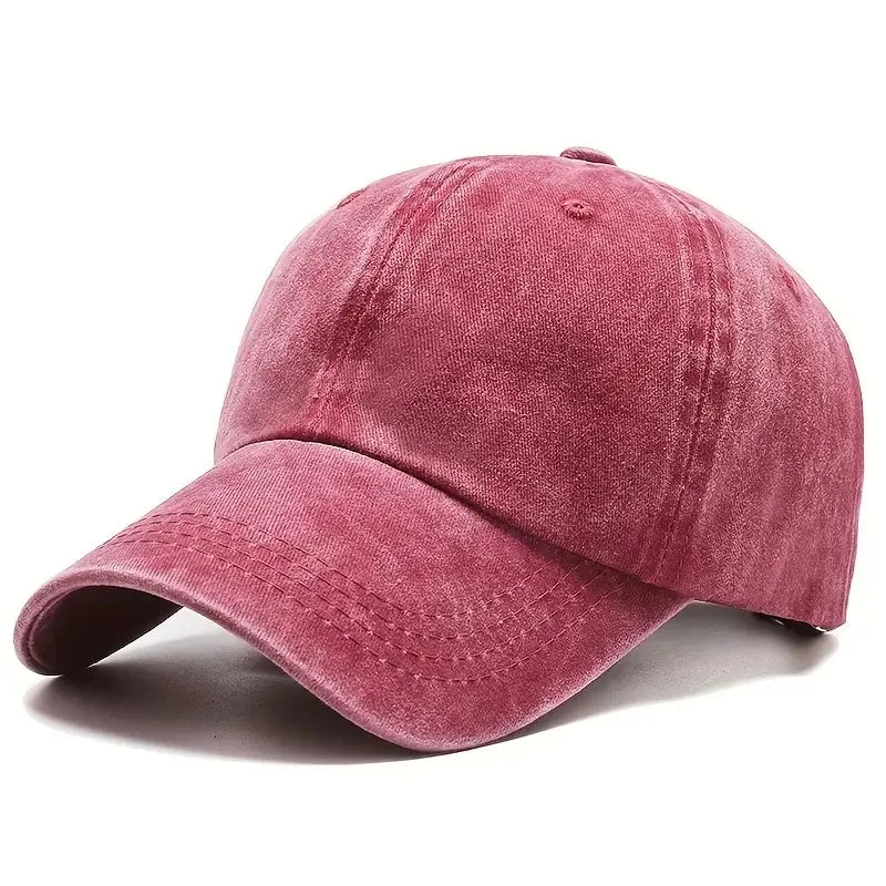 Solid Washed Denim Baseball Cap Vintage Unisex Cotton Sport Hat Outdoor Soft Top Breathable Versatile Sunshade Caps Women Men