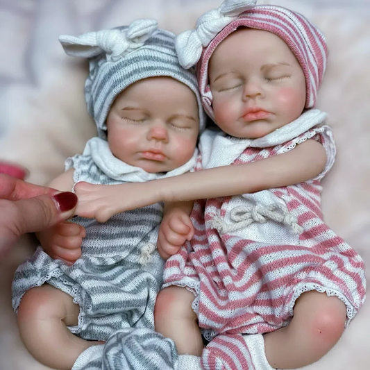 33cm Can Open Mouth Full Body Solid Silicone LouLou Reborn Girl and Boy Doll Soft Touch Handmade  Reborn Corpo De Silicone