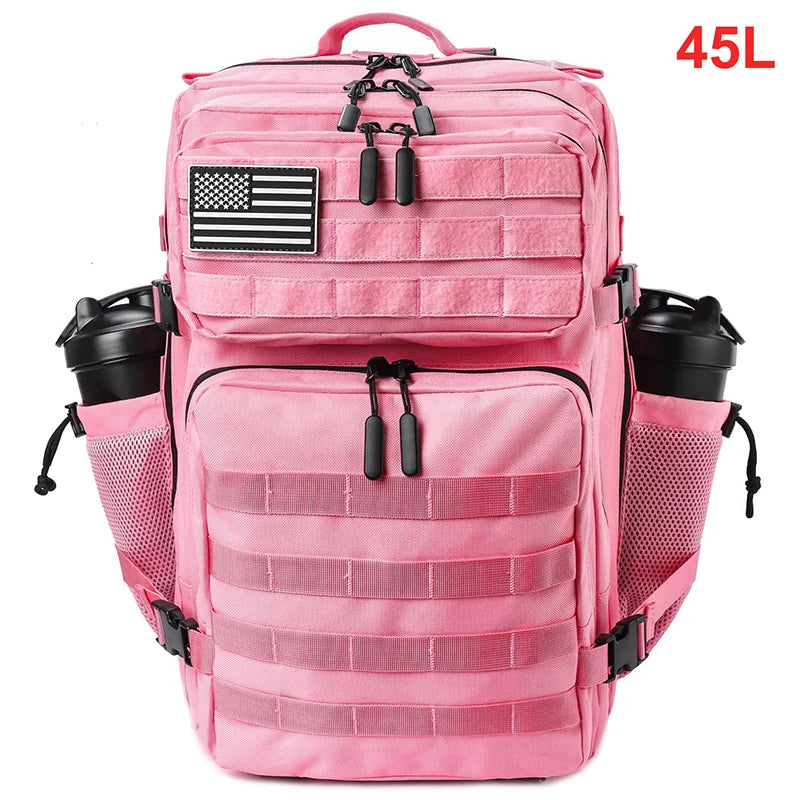 45L Tactical Backpack Men Outdoor Waterproof Sports Travel Gym Hiking Bug Out Bag Military Camping Hunting Survival Rucksack