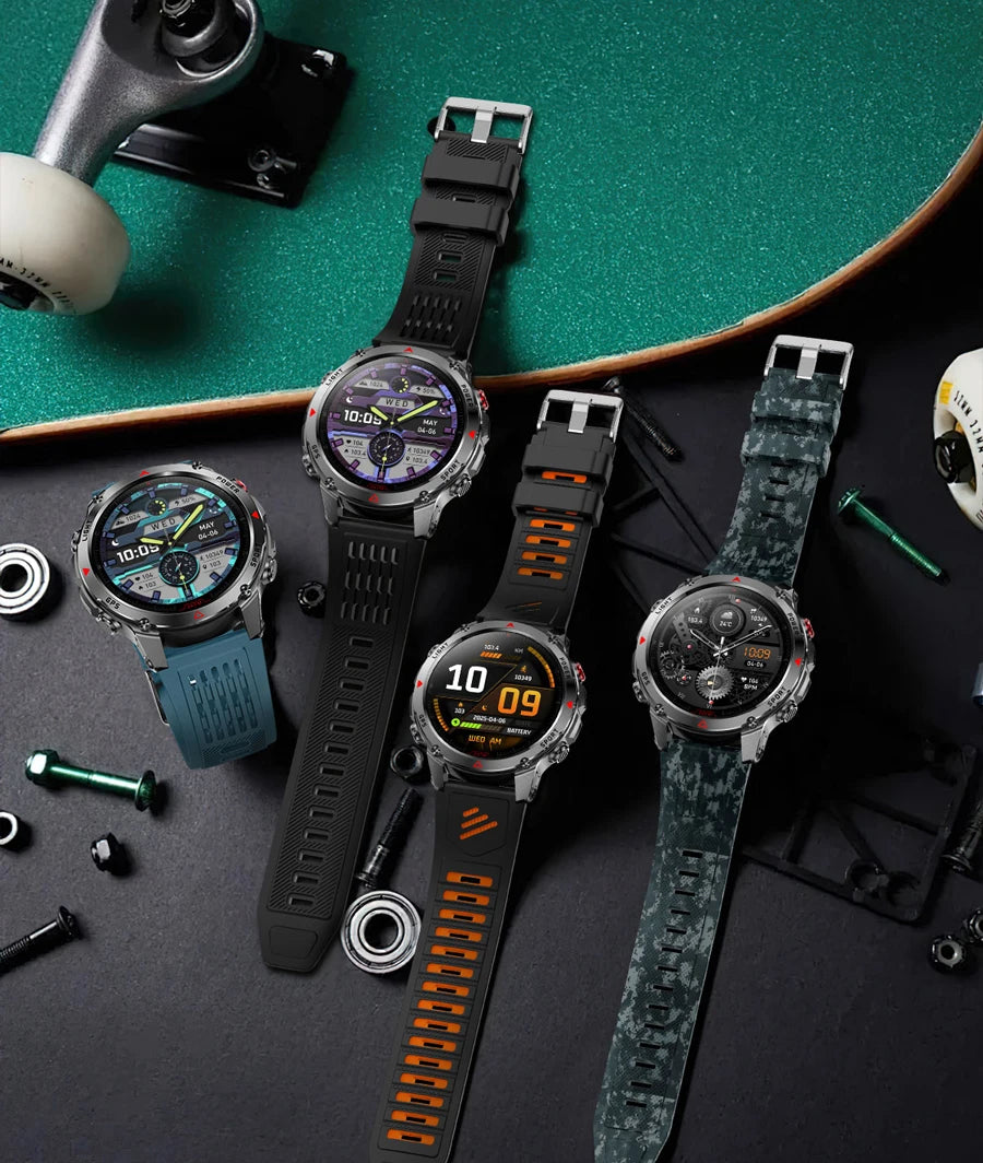 Outdoor Military Smart Watch Men Built-in GPS 1.46" AMOLED Compass