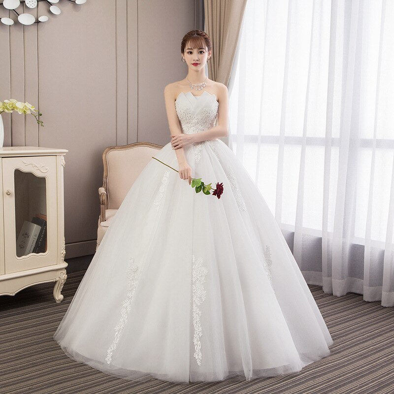 White Bridesmaid Dresses: Wedding Dress Red Bride Princess Dream Bud Tube Top