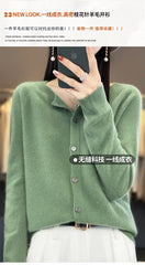 Spring and Autumn  New 100% pure merino cashmere sweater women's O-neck