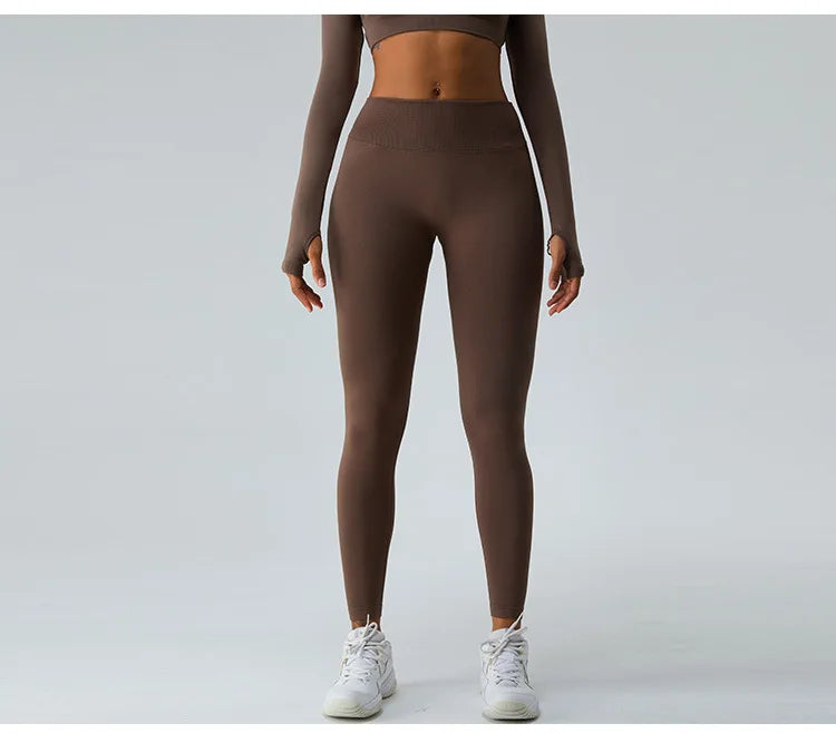 V Back Sport Leggings Female Train Gym Pants Woman Running Workout Leggings