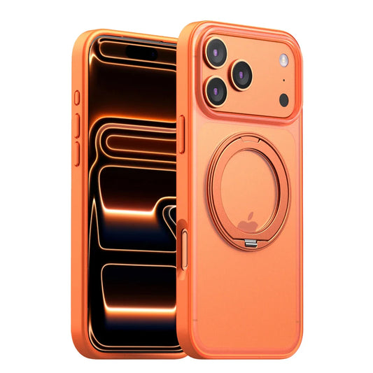 360° Rotating Magnetic Ring Stand Case for MagSafe for iPhone 17 Pro Max 17 Air Matte Transparent Shockproof Phone Cover
