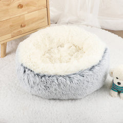 Donut Dog Bed for Large Dogs Plush Beds Pets Round Accessories Small Basket Sofa