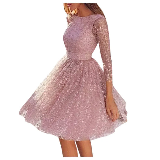 Evening wear Dresses: Slim Fit Ladies Party Dresses Women Sling Cross O-Neck