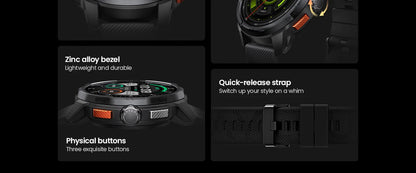 HAYLOU Solar Ultra GPS Smartwatch 1.6” AMOLED Display 5ATM Waterproof Built-in GPS Bluetooth Phone Calls Sports Smart Watch