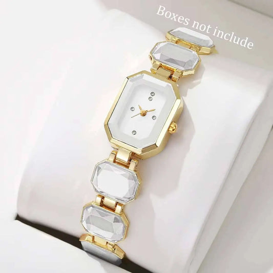 Elegant Women Watches Fashion Rectangle Dial Quartz Wrist Watches Girls Clock Reloj Hombre（Without Box）