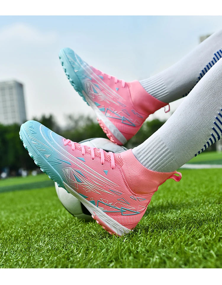 Men Sneakers Soccer Shoes Cleats Breathable Adult Kids TF/FG Football Boots