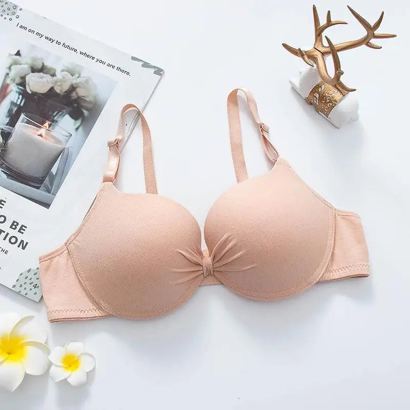 Bras for Women Cotton Deep V Underwire Ladies Brassiere Push Up Lingerie