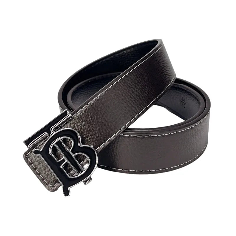 Men's Silver PU Leather Business Belt Cool Style Multi-Color for Jeans Dress Pants Office Wear