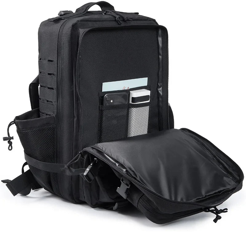45L Tactical Backpack survival Bag Hunting MOLLE Backpack GYM For Men EDC Outdoor Hiking Rucksack Witch Bottle Holder