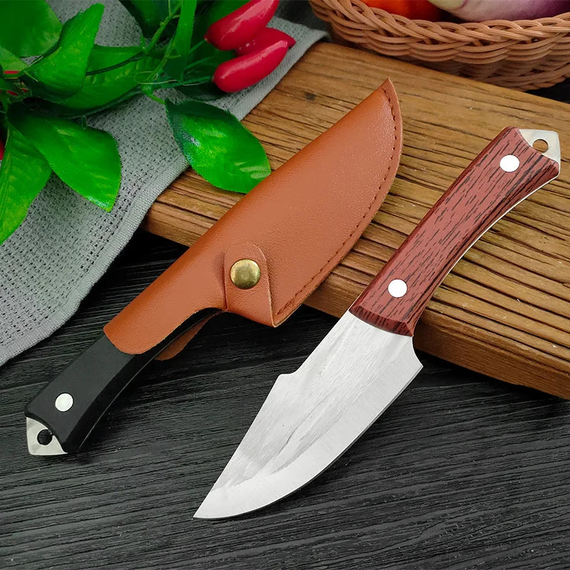 Stainless Steel Boning Knife Cleaver Fish Meat Vegetable Kitchen Knives ABS Handle