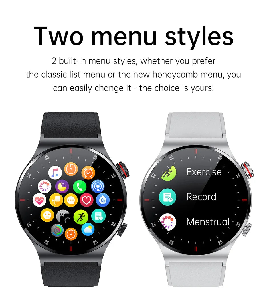2025 New NFC Smart Watch Men AMOLED 390*390 HD Screen GPS Sports Heart Rate Bluetooth Call Business Man SmartWatch For Android