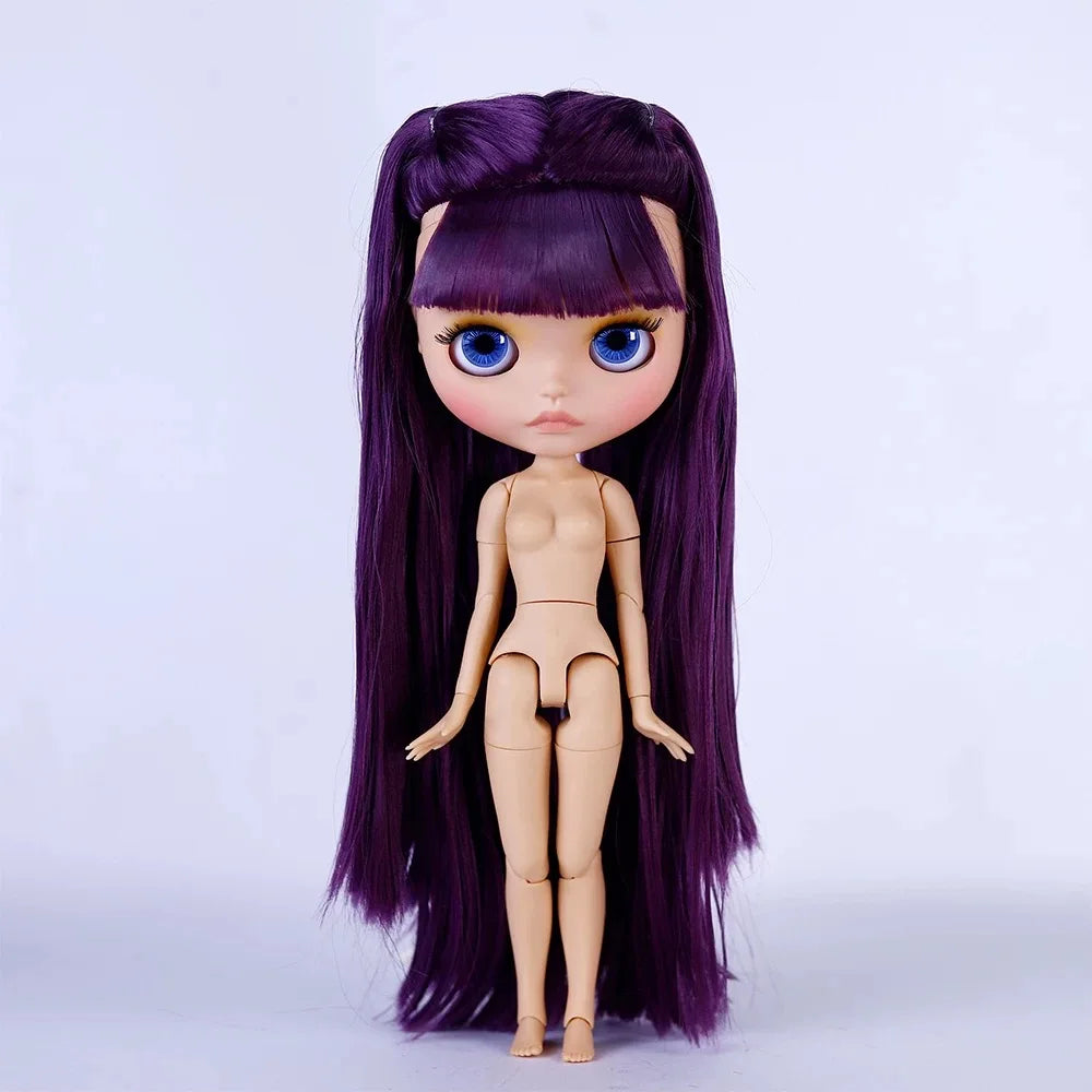 ICY DBS Blyth Doll Tan Skin Matte Face Glossy Face Pouting Lips 30CM BJD 19 Joints Body Doll DIY Make Up Costume Doll Gift Toy