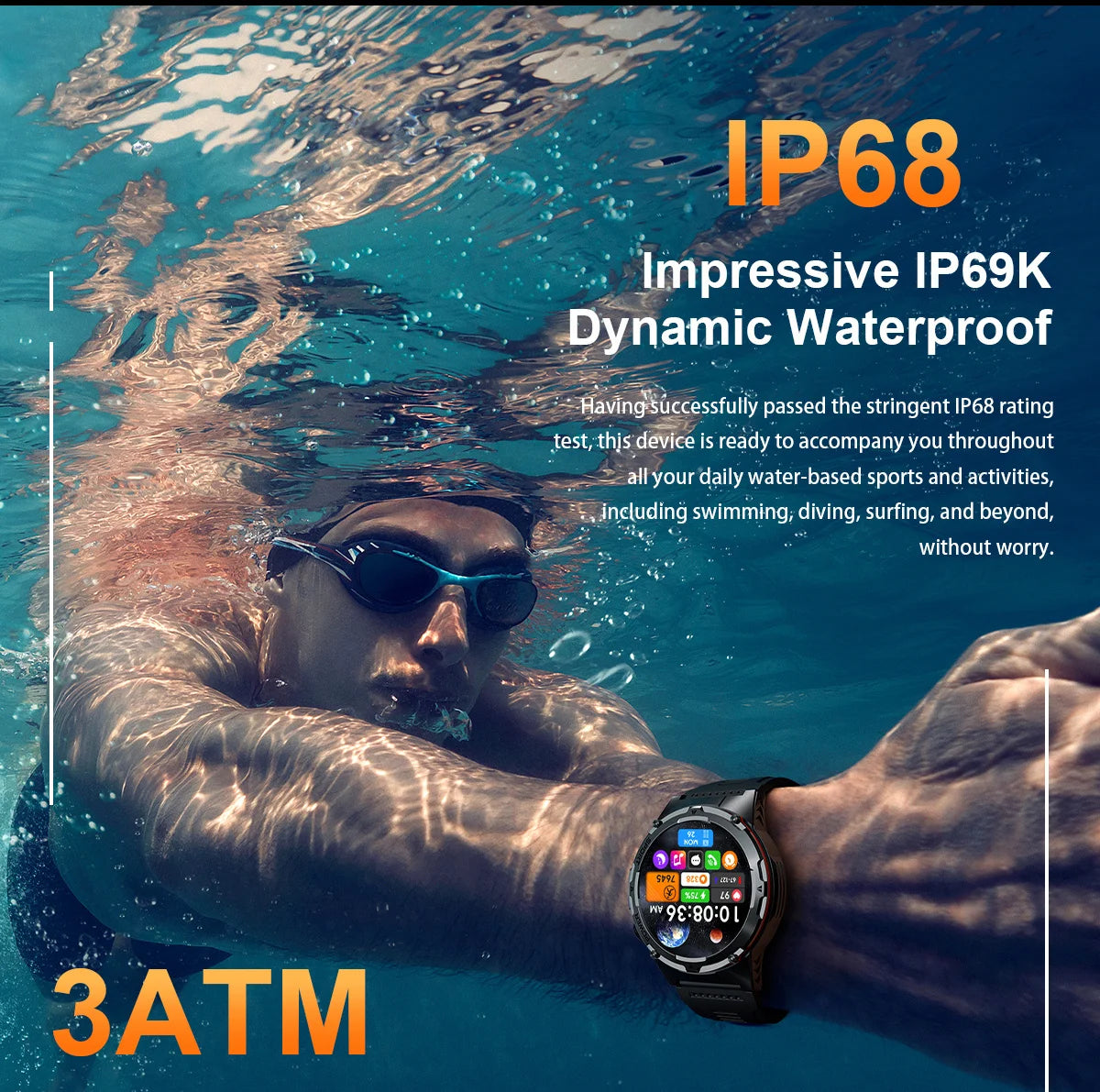 GPS Sports Waterproof Smart Watch Men