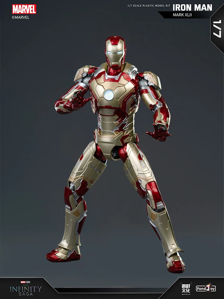 Original FondJoy Iron Man MK42 MK43 MK46MK5 MK6 MK7 DIY Toy Action Figure Tony Stark Legend Collection Anime Model Kids Gift