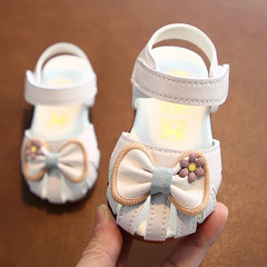 Summer Toddler Baby Sandals Girl Bowtie Princess Walking Shoes Soft Sole