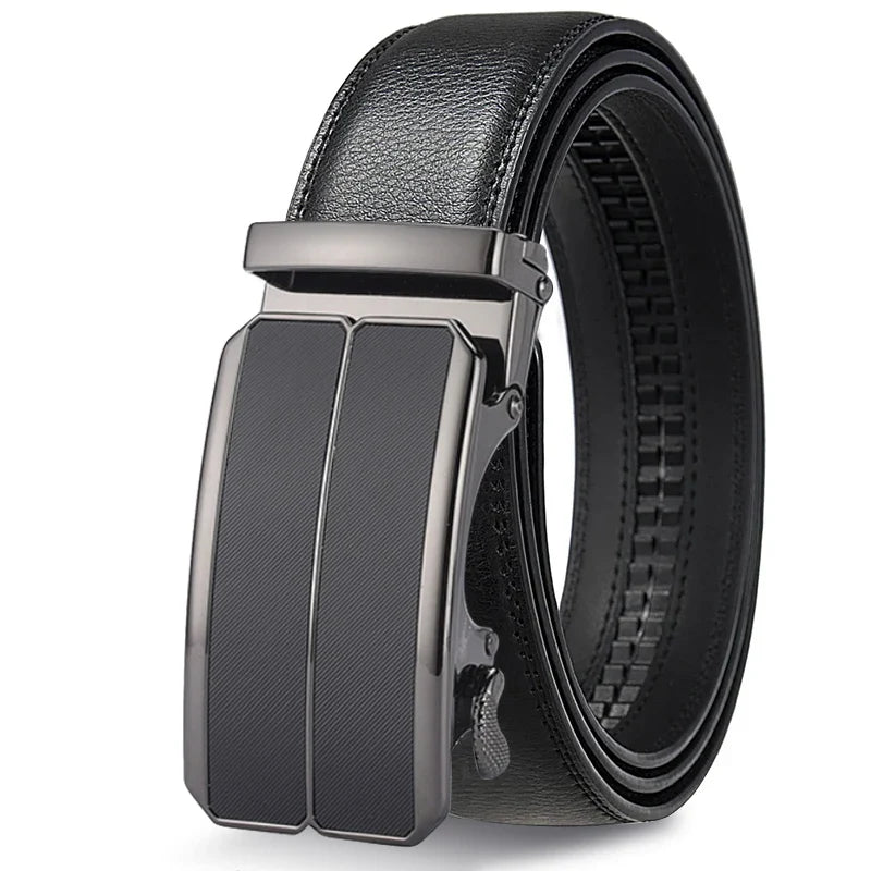 Men's Automatic Belt Adjustable Ratchet Belt for Men Brown/Black High-Quality Genuine Leather Belt Business Casual Belt for Men