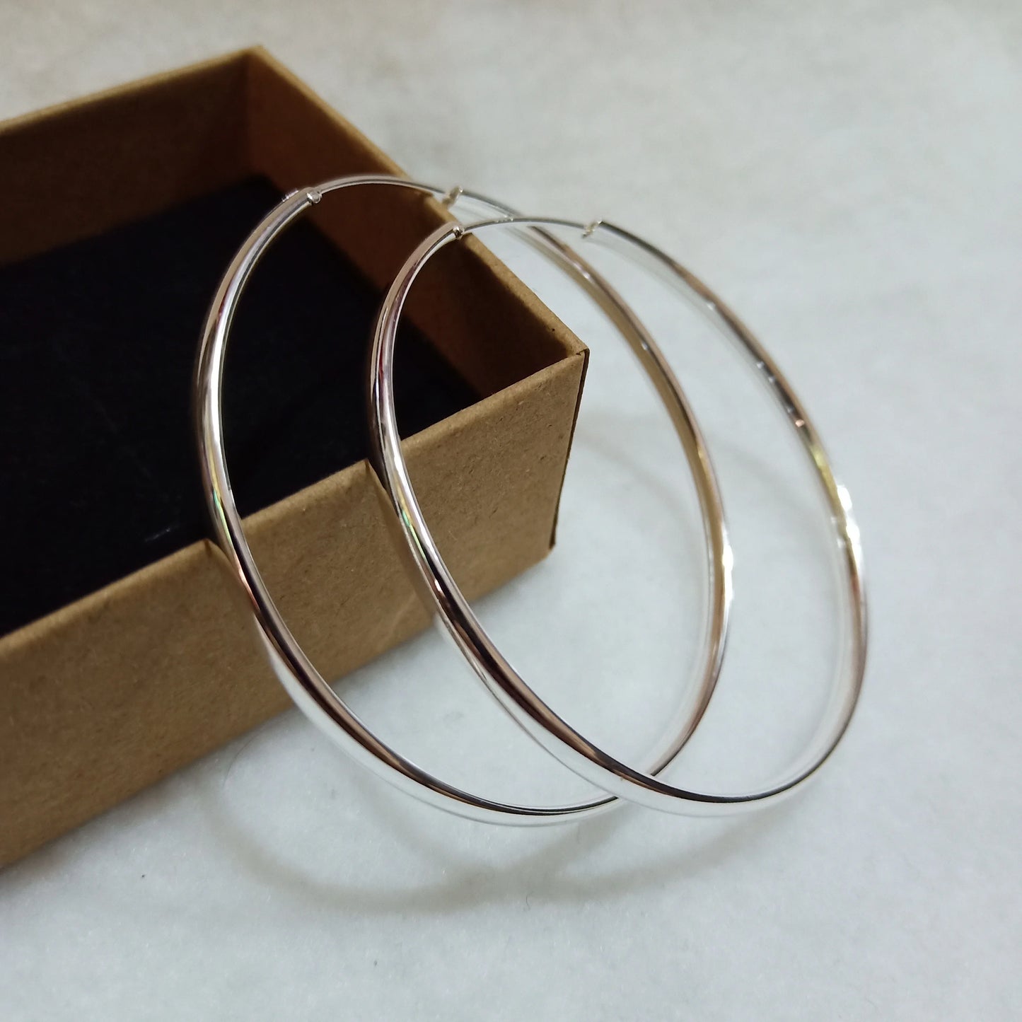 Somila Fashion S925 Earrings 3-7CM Diameter Big Hoop Earrings For Women  Platinum Plated Ear Rings Cерьги Kольца
