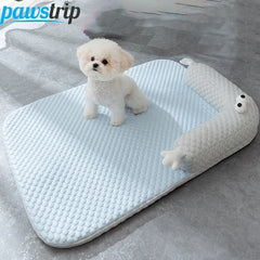 Cooling Dog Bed Mat Soft Puppy Bed Breathable Pet Sleeping Mat for Small Dogs