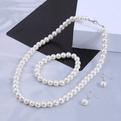 Vintage Simulated Pearl Jewelry Sets for Women Fashion Statement Necklace